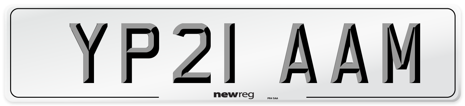 YP21 AAM Number Plate from New Reg